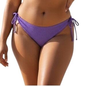 Victoria’s Secret PINK String Bikini Bottom Purple Skimpy Shimmer NWT XXL 20